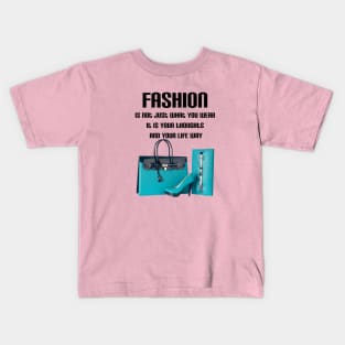 woman bag wallet high heel shoe Kids T-Shirt